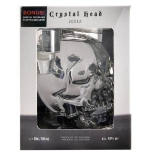Vodka Crystal Head With Glasstoper