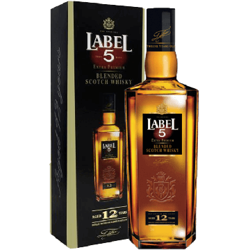 Whisky Label 5 Extra Premium 12 Years
